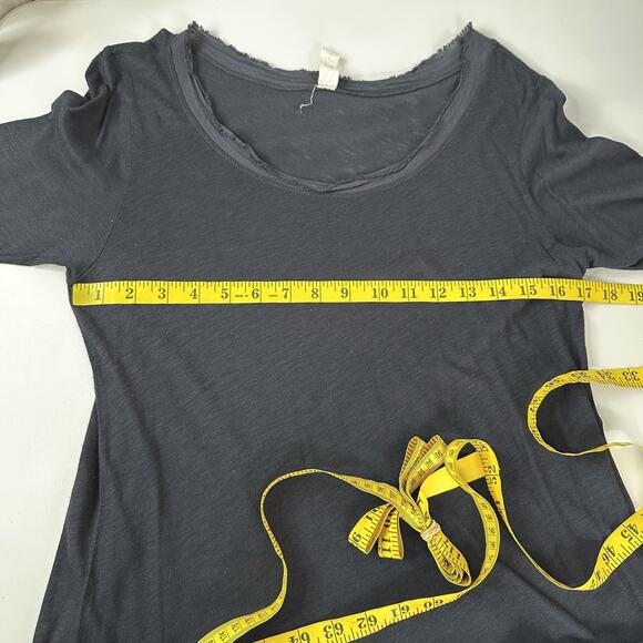 Neesh by D.A.R. Tunic Top Womens Large 3/4 Sleeve Raw Edge Hem Lightweight - Picture 6 of 9